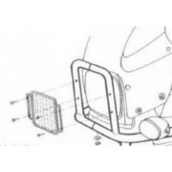 R 1100 GS 1994-1999 ✓ Grille de phare pour protection de réservoir Hepco-Becker Argent