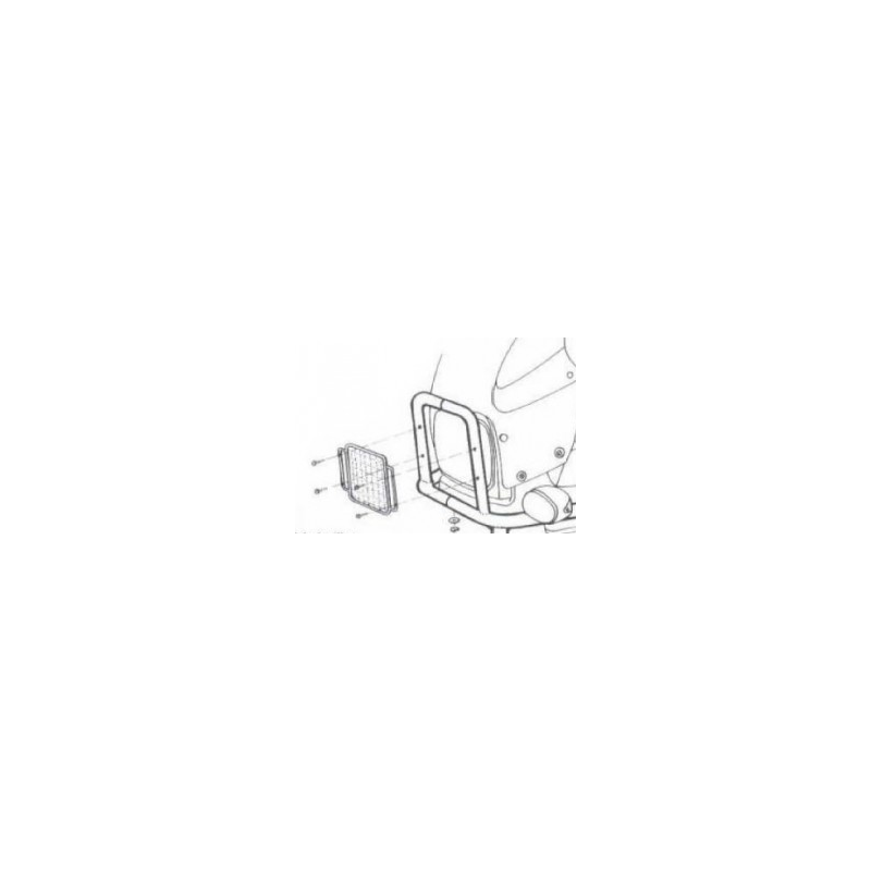 R 1100 GS 1994-1999 ✓ Grille de phare pour protection de réservoir Hepco-Becker Argent