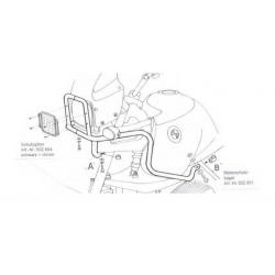 R 1100 GS 1994-1999 ✓ Protections de réservoir Hepco-Becker Chromé