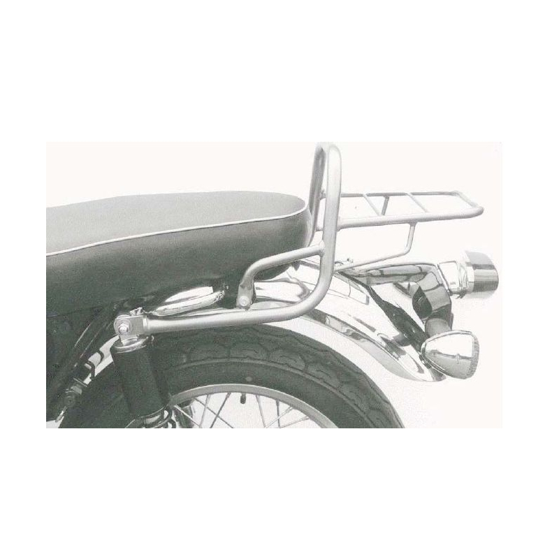 W 650 1999-2006 ✓ Support de top case tubulaire chrome Hepco-Becker
