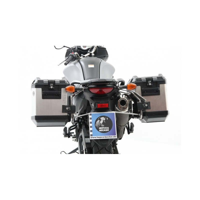 V-Strom 650 ABS (L2) / XT 2012-2016 ✓ Ensemble supports + valises Xplorer Cutout Set - Noir