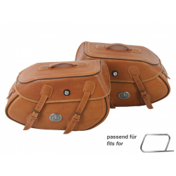 Bagagerie Hepco-Becker / Krauser ✓ Sacoches Cuir Buffalo 30 litres Marron Leather Bag HEPCO-BECKER - La paire
