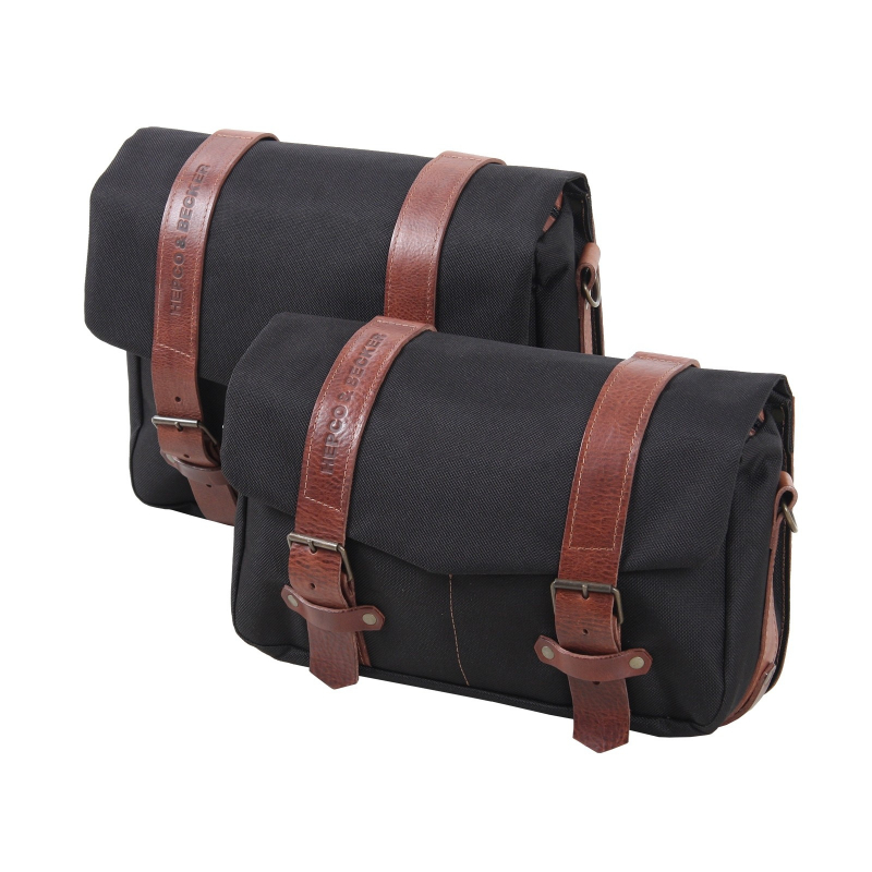 Bagagerie Hepco-Becker / Krauser ✓ Sacoche Legacy BLACK Courier Bag Pack M/L - Type C-Bow - La paire