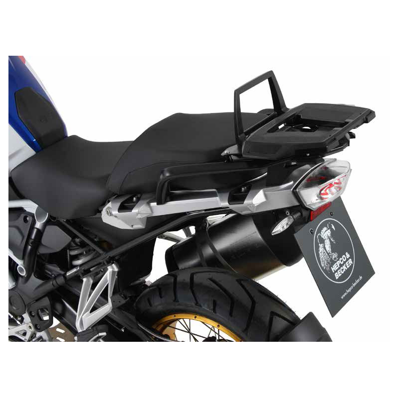 R 1250 GS à partir de 2018 ✓ Support de top case argent Alurack Hepco-Becker