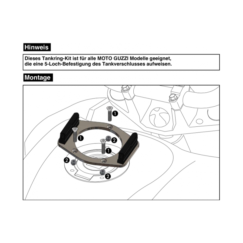 V7 Spécial from 2012 ✓ Supports sacoches réservoir Lock-it tankring Hepco-Becker réservoir métal