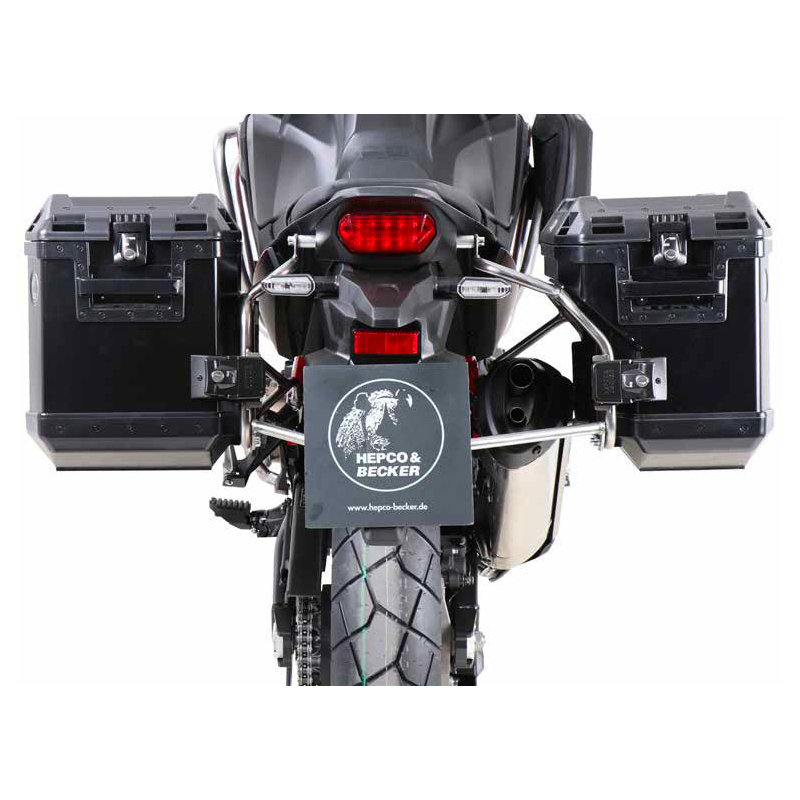 Africa Twin CRF 1100 L 2019-2023 ✓ Ensemble supports + valises Xplorer Cutout Set - Noir
