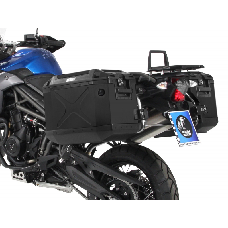 Tiger 800 XC / XCX / XCA 2015-2017 ✓ Ensemble supports + valises Xplorer Cutout Set - Noir