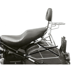 VN 800 Drifter 1999-2003 ✓ Sissybar avec porte paquet Hepco-Becker Noir