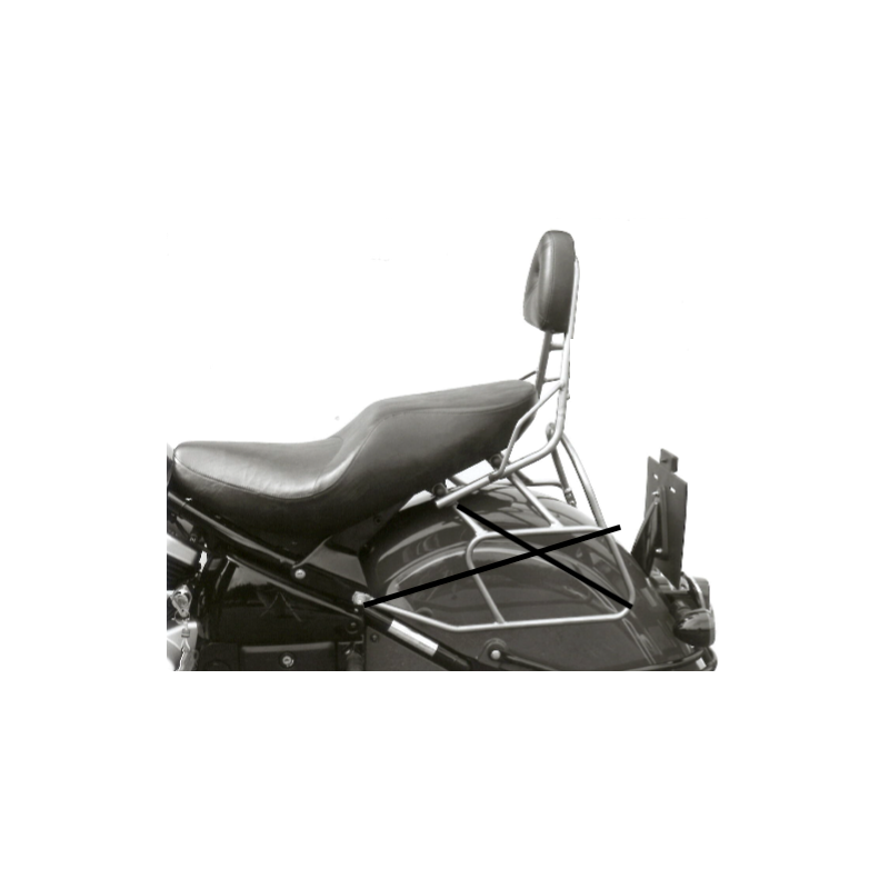 VN 800 Drifter 1999-2003 ✓ Sissybar Hepco-Becker Chromé sans porte paquets
