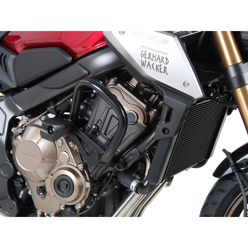 CB 650 R 2021- ✓ Pare carters avec tampon de protection Hepco-Becker