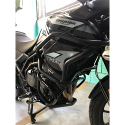 Tiger 850 Sport à partir de 2021 ✓ Protections de réservoir "SOLID" noir Hepco-Becker