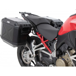 Multistrada V4 / S / S Sport à partir de 2021 ✓ Ensemble supports + valises Xplorer Cutout Set - Noir