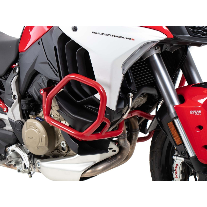 Multistrada V4 / S / S Sport 2021-2024 ✓ Pare carters Rouge Hepco-Becker