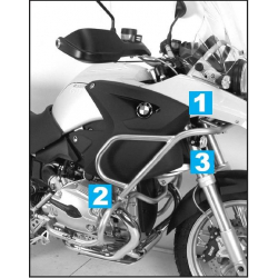 R 1200 GS 2004-2007 ✓ Pare reservoir Noir Hepco-Becker