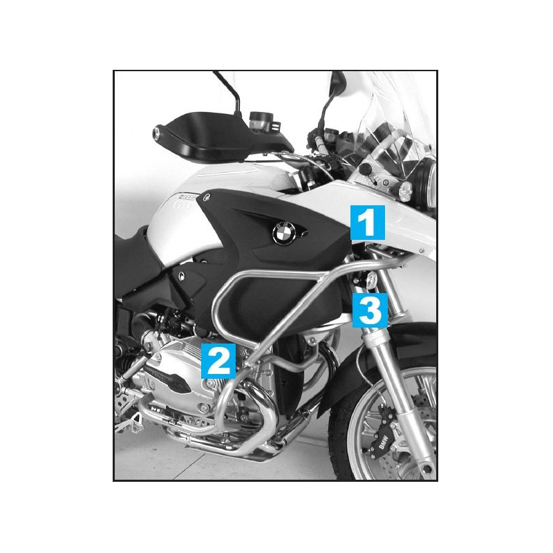 R 1200 GS 2004-2007 ✓ Pare reservoir Noir Hepco-Becker