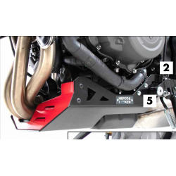 Tiger Sport 660 à partir de 2022 ✓ Sabot aluminium Hepco-Becker Noir/Rouge