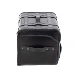 Bagagerie Hepco-Becker / Krauser ✓ Sacoche Cuir Rugged CHEST Noir HEPCO-BECKER pour Tubulaire