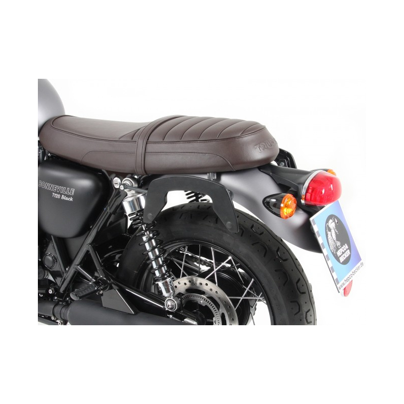 Bonneville T 120 / Black à partir de 2016 ✓ Supports de sacoches type C-Bow Hepco-Becker Noir - Sans les plaques