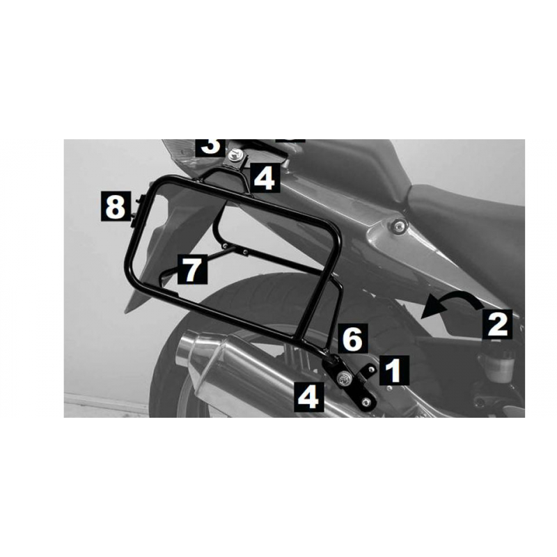 CBF 600 S / N from 2008 ✓ Supports de valises Hepco-Becker Lock-it