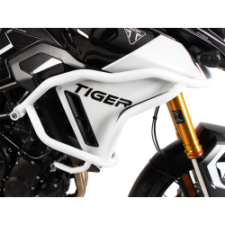 Tiger 900 Rally Pro à partir de 2024 ✓ Protections de réservoir blanc Hepco-Becker