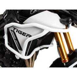 Tiger 900 Rally Pro à partir de 2024 ✓ Protections de réservoir blanc Hepco-Becker