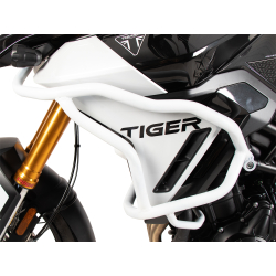 Tiger 900 Rally Pro à partir de 2024 ✓ Protections de réservoir blanc Hepco-Becker
