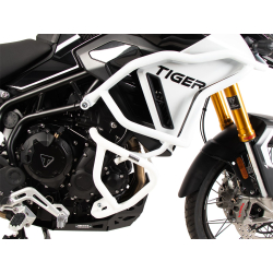 Tiger 900 Rally Pro à partir de 2024 ✓ Protections de réservoir blanc Hepco-Becker