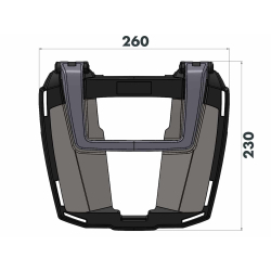 MT-07 / Y-AMT à partir de 2025 ✓ Support de top case Easyrack Hepco-Becker