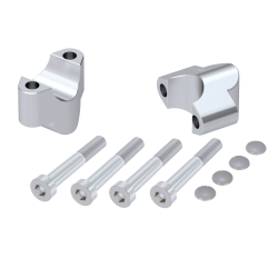 990 duke à partir de 2024 ✓ Rehausseur de guidon Hepco Becker 25 mm argent