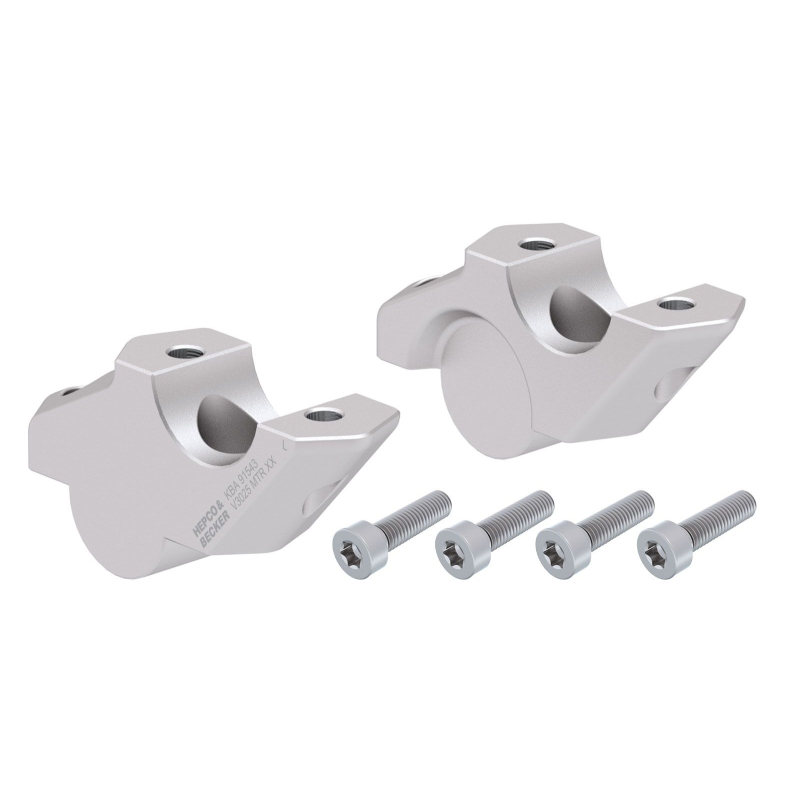 F 850 GS à partir de 2018 ✓ Rehausseur de guidon Hepco Becker 30 mm et décalage de 25 mm argent