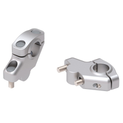 MT-03 à partir 2025 ✓ Rehausseur de guidon Hepco Becker 30 mm et décalage de 21 mm argent