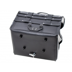 Bagagerie Hepco-Becker / Krauser ✓ Sacoche Cuir Rugged CHEST Noir HEPCO-BECKER pour Tubulaire - Salon