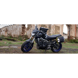 MT-09 2013-2016 ✓ Pare carters Hepco-Becker avec tampons de protection
