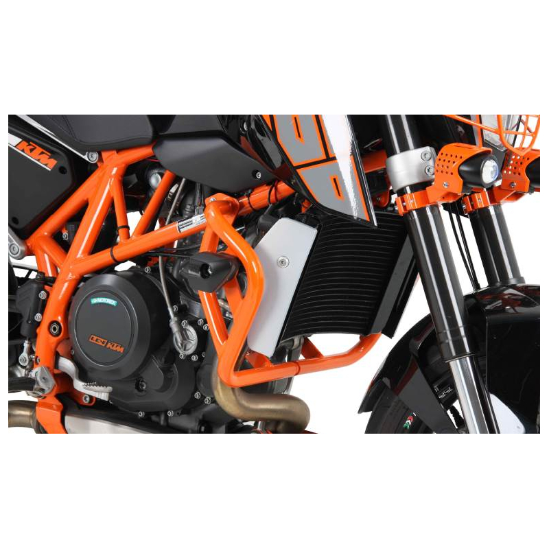 690 Duke / R à partir de 2012 ✓ Pare carters Hepco-Becker Orange + Tampons