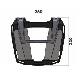 Tuareg 660 2025- ✓ Support de top case Easyrack Hepco-Becker