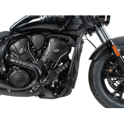 Scout Sixty Bobber 2025- ✓ Pare carters Hepco-Becker noir Non compatible avec les commandes avancées