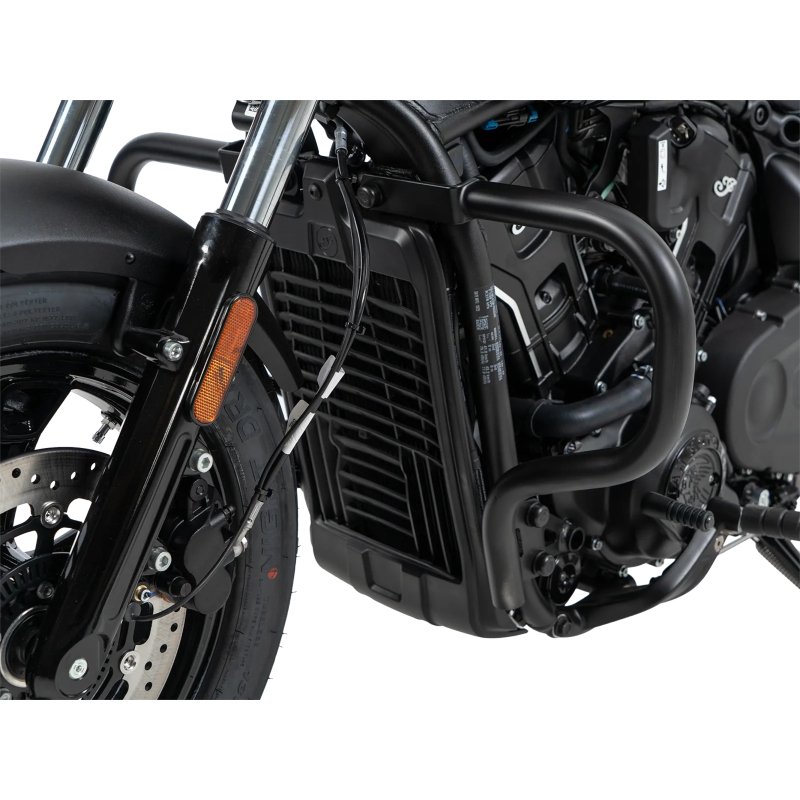 Scout Sixty Bobber 2025- ✓ Pare carters Hepco-Becker noir Non compatible avec les commandes avancées