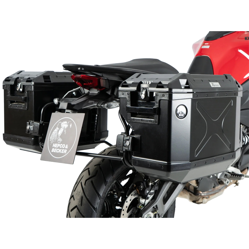 Multistrada V2 / S à partir de 2025- ✓ Ensemble supports + valises Xplorer Cutout Set - Noir