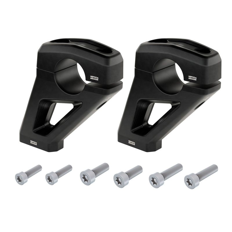 R 12 G/S à partir de 2025 ✓ Rehausseur de guidon Hepco Becker 30 mm et décalage de 24 mm noir