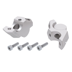 R 1250 RS à partir de 2019 ✓ Rehausseur de guidon Hepco Becker 30 mm et décalage de 21 mm argent