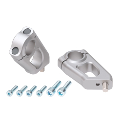 R 1200 GS 2008-2012 ✓ Rehausseur de guidon Hepco Becker 20 mm et décalage de 30 mm argent