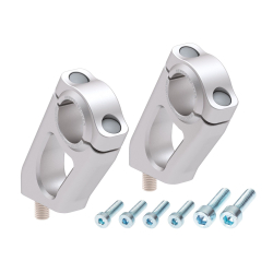 R 1200 GS 2008-2012 ✓ Rehausseur de guidon Hepco Becker 20 mm et décalage de 30 mm argent