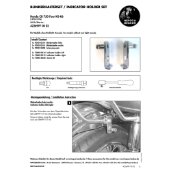 CB 750 FOUR K0-K6 1970-1976 ✓ KIT DE MONTAGE DE CLIGNOTANTS POUR HONDA CB 750 FOUR K0-K6 (1970-1976)
