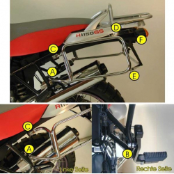 R 1150 GS Adventure 2001-2005 ✓ Supports de valises noir Hepco-Becker