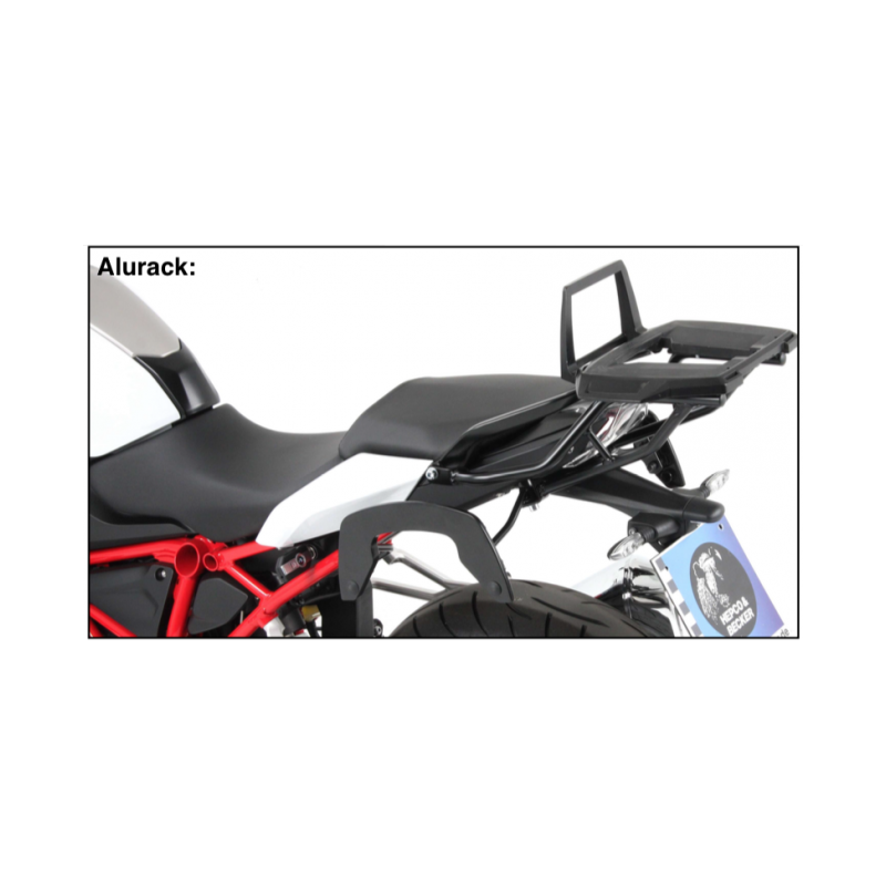 R 1200 R from 2015 ✓ Support de top case rouge Alurack Hepco-Becker