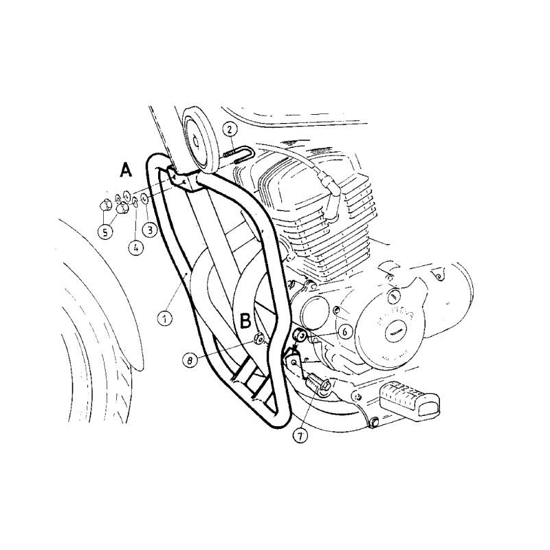 CA 125 Rebel 1995-2001 ✓ Pare carters Hepco-Becker
