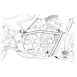 CB 600 F Hornet 2003-2006 ✓ Pare carter Hepco-Becker