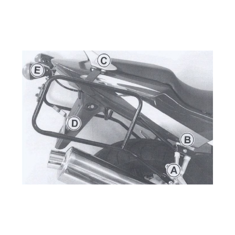 CBR 600 F 1999-2010 ✓ Support de top case tubulaire Hepco-Becker
