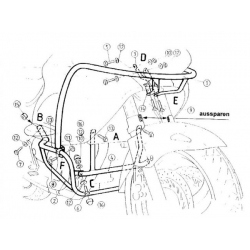NT 650 V Deauville 1998-2005 ✓ Pare carters Hepco-Becker