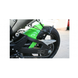 Ninja ZX-6 R 2007-2008 ✓ Garde boue arrière avec carter de chaine